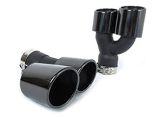Pair For 2017-2023 BMW 5 Series G30 540i BLACK Twin Exhaust Tips Muffler Pipe