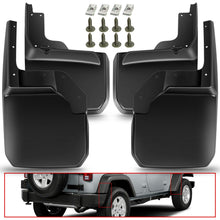4x Front & Rear Mud Flaps Splash Guards Mudflaps for Jeep Wrangler JK 2007-2016