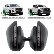Side Mirror Cover Trim Protector for Toyota Hilux SR SR5 2016-2023+ Dynamic LED