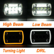 2pcs 7x6'' 5x7'' LED Headlights Hi/Lo Beam Halo DRL For Holden Rodeo 1998-2003
