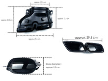 GLS63 Style Rear Diffuser w/ Black Exhaust Tips for Mercedes GLS X166 LCI 2016-2018