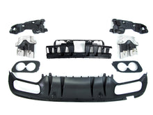 C43 AMG Style Rear Diffuser + Silver Exhaust Tips For Mercedes C-Class W205 Sedan C300 C43 AMG 2015-2021
