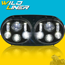 5.75" Dual LED Headlight Projector Fits For Harley Touring Road Glide 1998-2013