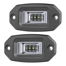Pair 4.3" Flush Mount LED Work Light Bar Flood Driving Fog Backup Reverse Bumper 4WD