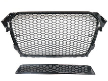 RS4 Style Honeycomb Front Grille Badgeless For Audi A4 S4 B8.5 2013–2016