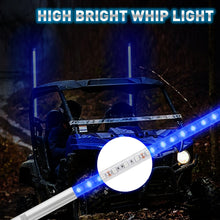 Pair 3FT Blue LED Whip Light for UTV ATV Accessories RZR Can-Am Polaris Antenna