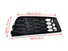 Pair Front Bumper Honeycomb Fog Light Grilles Audi A4 B9 Non-S-Line 2017-2019