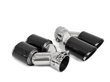 65mm Inlet Dual Carbon Exhaust Tips Replace for BMW Audi Mercedes Models