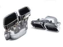 C63 Style Gloss Black Rear Diffuser + Chrome Tips For Mercedes W205 C250 C300 C43 AMG Sedan 2015-2021