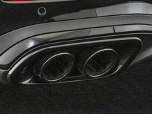 C43 AMG Style Gloss Black Twin Round Exhaust Tips Fit Mercedes C-Class W206 Sedan AMG Bumper 2022-2025