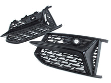 Pair Front Bumper Fog Light Grille Covers Audi A6 C8 S-Line / S6 2019-2024