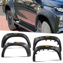 6pcs Matte Black Fender Flares Guard Trim Protector For Mitsubishi Triton MR 2019-2023 Dual Cab