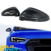 Gloss Carbon Fiber Mirror Covers Replacement Audi B9 A4/S4/RS4 A5/S5/RS5 Lane Assist
