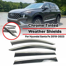 Stainless Steel Tinted Weather Shields Window Visor for Hyundai Santa Fe 19-23