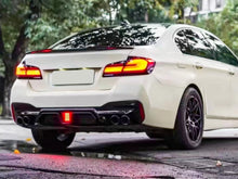 Gloss Black Rear Diffuser w/ LED Light for BMW 5-Series G30 2017-2023 di157