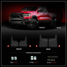 4x Front & Rear Splash Guards Mud Flap for Mitsubishi Triton L200 2019-2024 2.4L