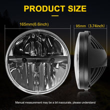 Pair 7" Inch Round Black Led Headlight For Jeep Wrangler JK LJ TJ Hi/Lo Beam