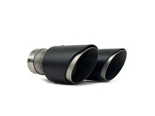 Universal Oval AMG Matte Carbon Fiber Exhaust Tips Upgrade - Inlet 63mm