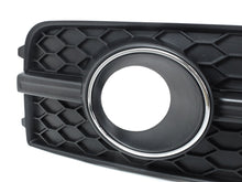 For 2012-2015 Audi A7 S-Line S7 Honeycomb Front Bumper Fog Light Grille Cover Black/Chrome