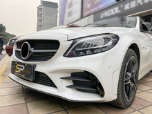 Glossy Black Front Bumper Flaps Vents Canards For Mercedes Benz W205 C43 AMG 2019-2021 pz12