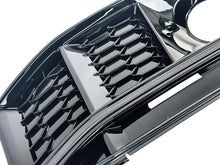 All Black Fog Light Grille Covers Left+Right Audi A4 B9 S-Line S4 2017-2019