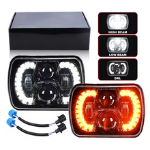 Pair 5x7'' 7x6'' Led Headlights High/low Beam with Turn Signal & DRL for Jeeps Truck Off Road