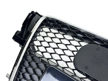 RS5 Style Honeycomb Front Grille Black + Chrome Frame For Audi A5 S5 B8 8T 2008–2012