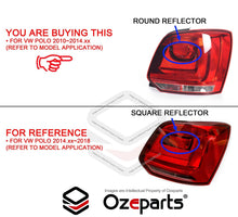 Pair LH+RH Tail Light Lamp For Volkswagen VW Polo Hatch 6R 2010-2014