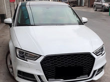 RS3 Look Badgeless Hex Mesh Grille for 17–20 Audi A3 S3 8V (No Adaptive Cruise)