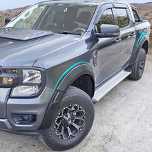 6pcs Fender Flares Wheel Arch Guard w/o Sensor Cutout For Ford Ranger Next Gen 2022-2025 XL XLT XLS