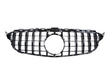 Gloss Black GT Front Grille For Mercedes-Benz W205/C205 Sedan & Coupe 2015–2018 (No Camera)