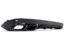 C63 Style Black Rear Diffuser + Exhaust Tips For Mercedes W205 Sedan Non-AMG 2015-2021