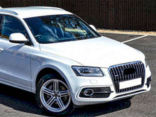 Black+Chrome Fog Light Grille Covers Left+Right Audi Q5 S-Line SQ5 2013-2017