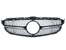 Black+Silver Diamond Front Bumper Grill for Mercedes C-Class W205 C205 A205 2015-2018 pz128
