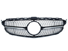 Black+Silver Diamond Front Bumper Grill for Mercedes C-Class W205 C205 A205 2015-2018 pz128