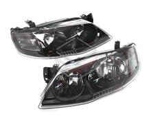 Pair LH+RH Head Light Lamp Headlights Black For Ford Falcon BF XT Fairmont 2006-2011