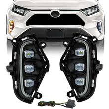 LED Fog Light For Toyota RAV4 2019-2024 Daytime Running Light w/Turn Signal Lamp