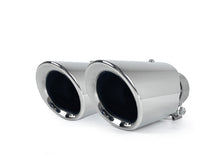 2x Porsche Universale 2.5'' Exhaust Muffler Tips Chrome / Black