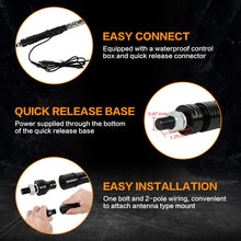 Pair 3FT LED Whip Chasing Antenas Light RGB W/ Remote For ATV Polaris UTV Buggy