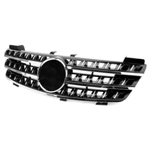 3 Fin Front Bumper Grille Chrome/Black For Mercedes Benz ML Class W164 2005-2008