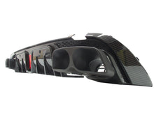Carbon Fiber Style Rear Bumper Diffuser w/ Black Muffler Tips For Mercedes W205 S205 AMG 2015-2021