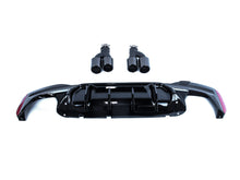 For 2017-2023 BMW G30 5 Series 540i M-Sport Gloss Black Rear Diffuser M5 Style w/ Twin Exhaust Tips
