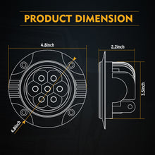 Pair 4.8" LED Round OffRoad Driving Spot Pods Flush Mount Fog Reverse Truck 4WD 12V