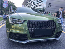 RS5 Style Badgeless Gloss Black Honeycomb Front Grille For Audi A5 S5 B8.5 2013–2016