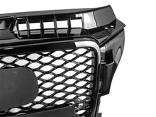 Gloss Black RS3 Style Honeycomb Front Grille For Audi A3 8P 2009–2013