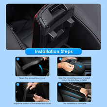 Car Center Console Armrest Cover Protector Mat Red For 2019-2025 Mazda 3