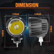 Pair 4" LED Round Offroad Driving Spot Light Work Spotlight Headlights ATV 4x4 4WD