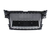 Badgeless RS4 Style Gloss Black Honeycomb Front Grille For Audi A4 S4 B8 2009–2012