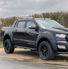 4pcs Matte Black Weather Shields Weathershields Window Visors For Ford Ranger Raptor 2015-2021 Dual Caps Only