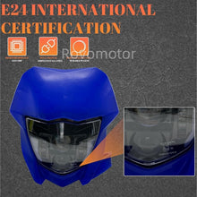 LED Headlight w/Blue Fairing For Yamaha WR450F WR250F Enduro Supermoto Dirt Bike